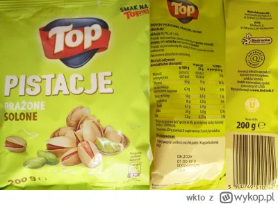 wkto - #listaproduktow
#pistacje prażone solone Top #biedronka
aktualny skład, produc...