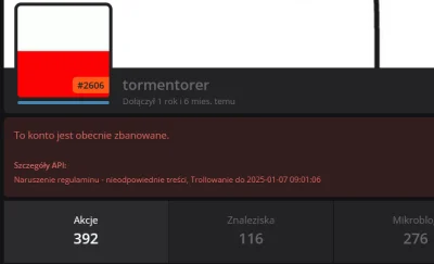 anyzowe_zelki - >Jeszcze tego tormenterora by się przydało zbanować

@marcin-lubomski...