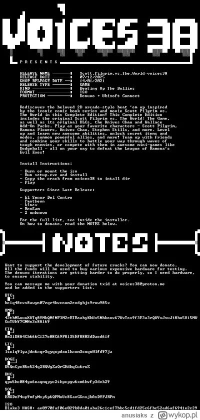 anusiaks - #piratujo #piractwo #torrent #gry #denuvo #drm

Scott.Pilgrim.vs.The.World...