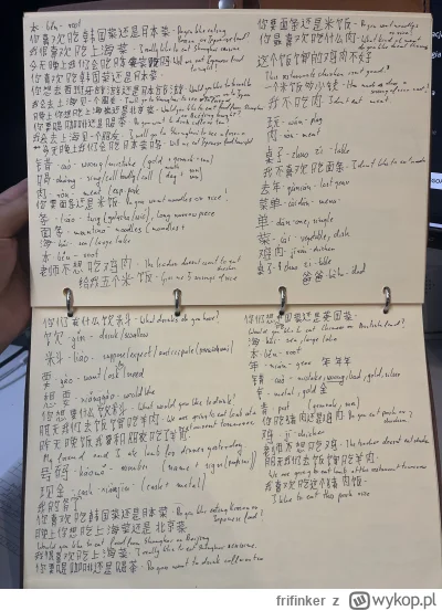 frifinker - Tak wyglądają moje notatki po roku samodzielnej nauki języka chińskiego. ...