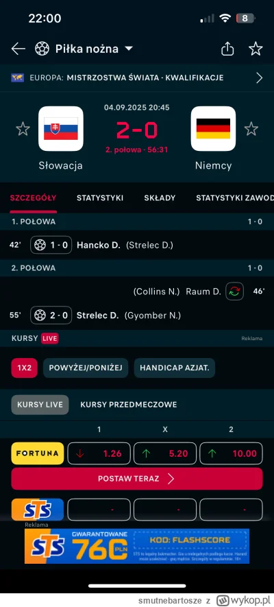 smutnebartosze - #mecz ej czemu Słowacy taki wynik mają? Nie wiedzą, że są słabsi i p...