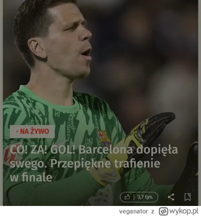 veganator - #mecz onet, Szczęsny strzelił