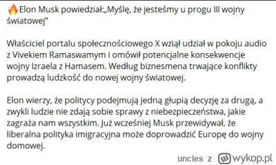 uncles - Ma racje, a dzięki niedawnym wyborom w Polsce i zwycięstwu tych mapetów, to ...