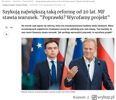 Koziom - Imo to chyba największy projekt tej kadencji i z tego co czytam to będzie to...