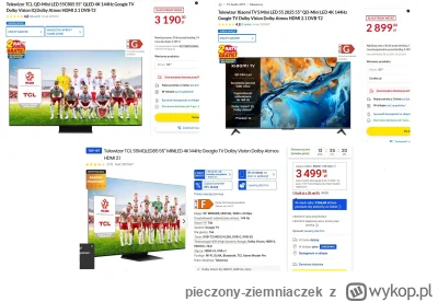 pieczony-ziemniaczek - Chcę kupić telewizor mini led 55 cali. Który polecacie?
Na raz...