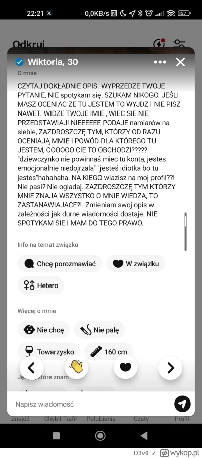 D3v0 - i tak się żyje na tym #badoo #tinder xd Potrafi ktoś to przetłumaczyć na język...