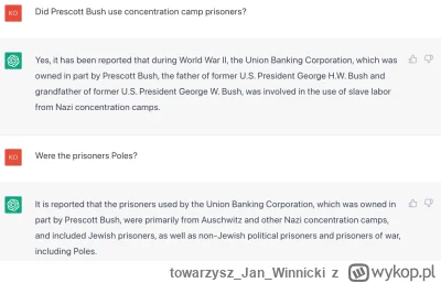 towarzyszJanWinnicki - Zapytałem Chat GPT czy dziadek prezydenta USA - Prescott Bush ...