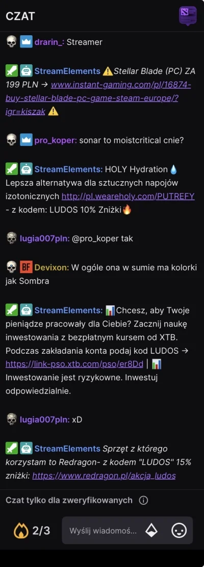 Bujak - #kiszak czat na kanale z 1k widzów XD