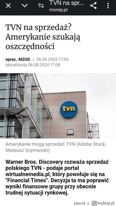 piterek - Jako że TVN idzie prawdopodobnie pod młotek to na X.com jest akcja aby kupi...