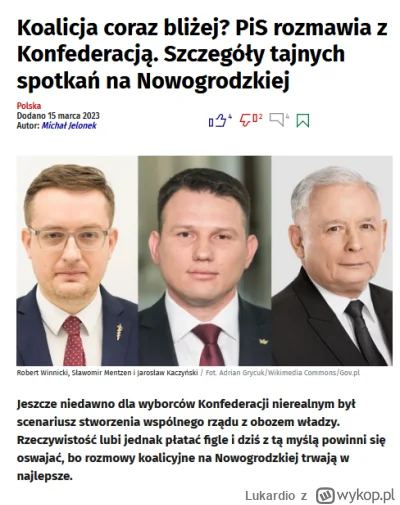 Lukardio - #konfederacja

Czy wspólna koalicja #pis + konfederacja jest możliwa czy w...