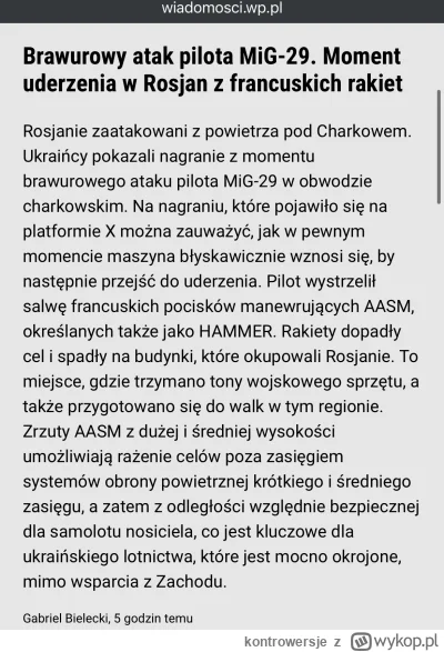 kontrowersje - Źle to wygląda dla rosji - odrodzone lotnictwo bohaterskich Ukraińców ...