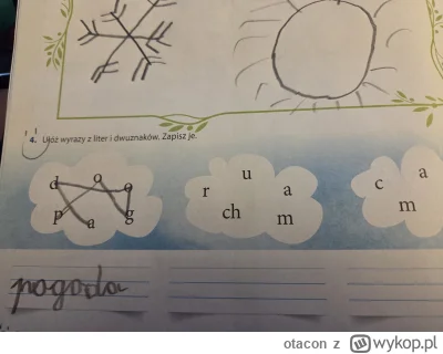 otacon - mój młody robi ćwiczenia do szkoły w 1 klasie.. 
jakieś pomysły na 2 chmurkę...