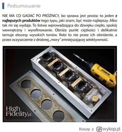 Roszp - Acoustic Revive przedstawia nową listwę zasilającą, wyposażoną w gniazda Furu...