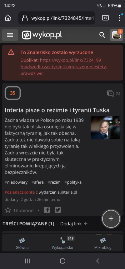 Czolgowy_tank - Totalna cenzura na wykopie, wszystko co jest przeciw Tuskowi jest usu...