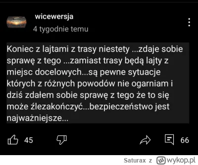 Saturax - @zycie-kopia Co jest barni przecież miało być koniec lajtów z trasy. Bo prz...