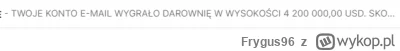Frygus96 - #email #heheszki #wtf WYGRAŁEM DAROWNIE