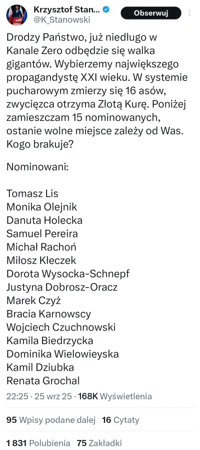 splinter96 - najbardziej to mnie bawi Dziubka w tym zestawieniu, typ znalazł się na l...