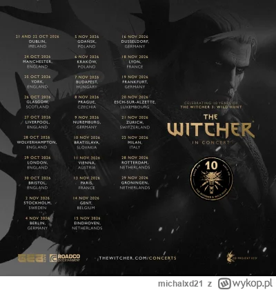 michalxd21 - Wgl jedno wielkie XD że koncert wiedźmiński dostaje więcej terminów w Ni...