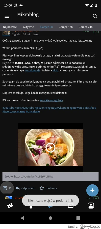 f.....i - Fajnie by było jakby li ki yt otwierały się w przeglądarce zewnętrznej, bąd...