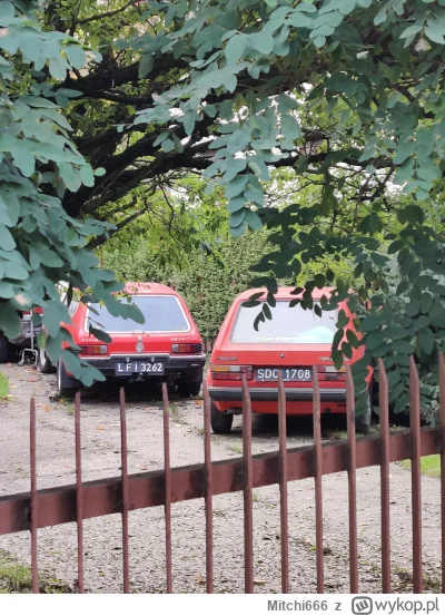 Mitchi666 - Reliant Scimitar i Volkswagen Rabbit spotkane na podjeździe pewnego domu ...