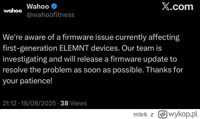 mlek - #rower #wahoo