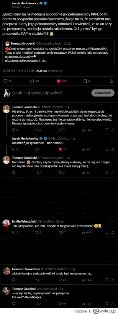 Koziom - @Koziom: To jest w sumie niesamowite ile polubień te g---o komentarze zdobyw...