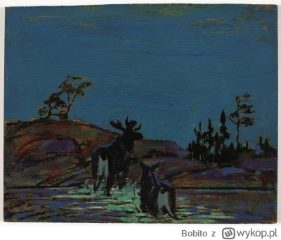 Bobito - #obrazy #sztuka #malarstwo #art

Tom Thomson - Łoś nocą , 1916