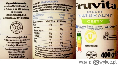 wkto - #listaproduktow
#jogurtnaturalny gęsty Fruvita #biedronka
aktualny skład oraz ...