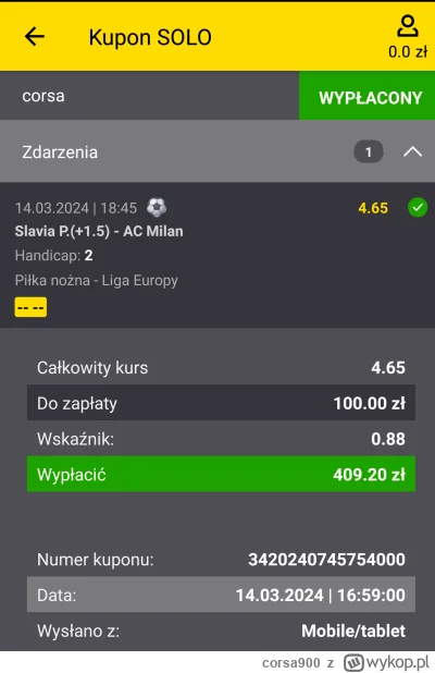 corsa900 - Milan!

#bukmacherka