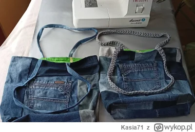 Kasia71 - Torba na #zakupy  uszyta ze starych dżinsów ,  #recykling #szycie #handmade...
