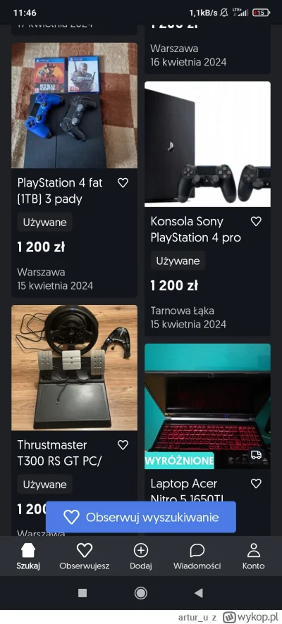 artur_u - czy to normalne że jak wpisuje PlayStation 5 na olx to wyskakuje mi wszystk...