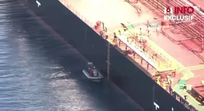 gerwazy-oko - Rosyjski tankowiec naftowy zamienił się w „pas startowy” dla dronów nad...