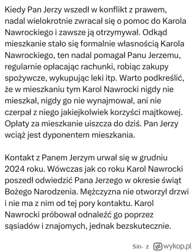 Sin- - Czyli Nawrocki pomagał Panu Jerzemu z dobrego serduszka i potem Pan Jerzy prze...