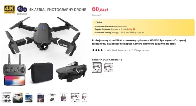 anita-kowalewka - Czy ktos kupowal sobie takiego drona z kamera na #aliexpress?
Cena ...