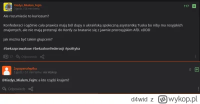 d4wid - Ja: Konfederaci bratają się z prorosyjskim AfD

Konfiarz: AAAA TO ONI RZONDZO...