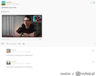 JanZolc - #famemma Estrogenowy golem atakuje razem z moderacją