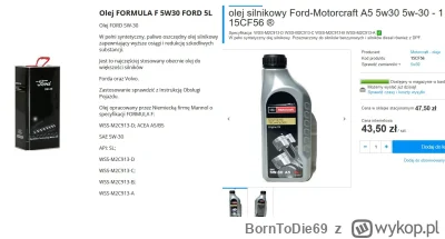 BornToDie69 - Został mi litr oleju Motorcraft Ford Formula F 5w30. Mogę zmieszać z ol...