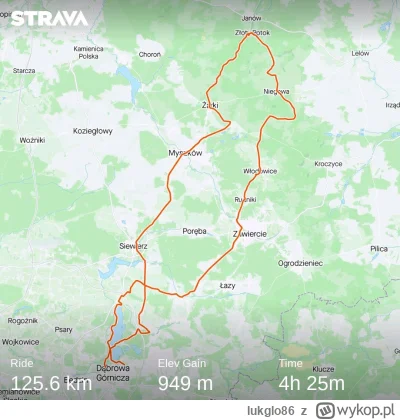 lukglo86 - 348 524 + 126 = 348 650

Dzisiejsza pętla na Złoty Potok. Pierwsze 44km z ...