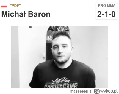 maeeeeeii - #famemma 
Przypominam że ksywka grubasa ”PDF” dalej widnieje na Tapology ...