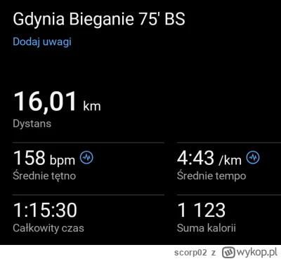 scorp02 - 10 352,44 - 16,00 = 10 336,44

75 minut bożego biegu spokojnego 

FAJNIE....