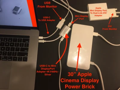 L3gion - Ciekawostka: podłączenie 30" Cinema do współczesnego laptopa.
