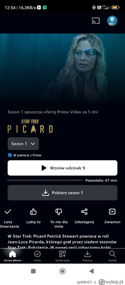 goblin21 - Kto chce nadrobić #startrek #picard  na #amazonprimevideo  niech się spies...