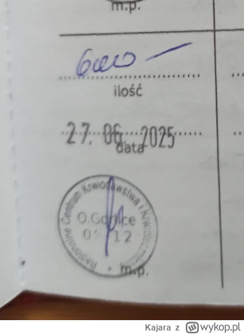 Kajara - 126 120 - 200 = 125 920
Data donacji - 27.06.2025
Rodzaj donacji - osocze
Mi...