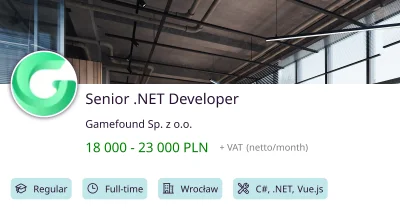 babagosz - #pracait #dotnet #devjobspl
🤓  Senior .NET Developer
💸  18 000 PLN - 23 ...