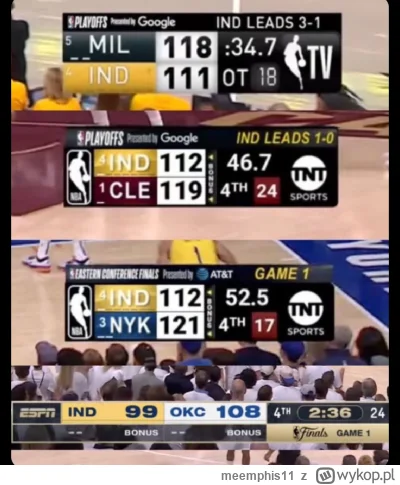 meemphis11 - Indiana wygrała wszystkie te mecze( ͡° ͜ʖ ͡°)

#nba