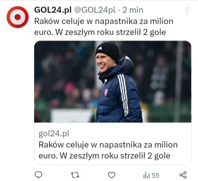 Piotrek7231 - #mecz #ekstraklasa #transfery 
Transfer na miarę Rakowa ( ͡° ͜ʖ ͡°)