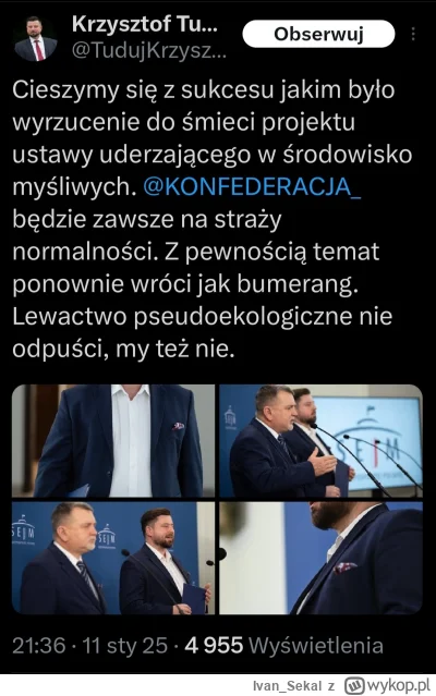 Ivan_Sekal - #polityka #bekazkonfederacji lewactwo jest wtedy kiedy 70 letni myśliwi ...