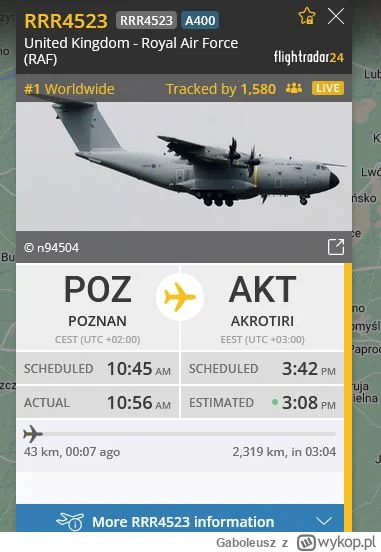 Gaboleusz - #poznan #flightradar
Co to właśnie wyleciało z Poznania? Jest to najbardz...