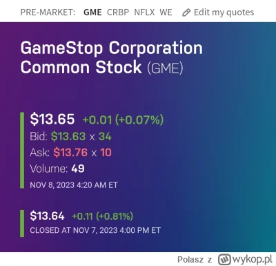 Polasz - Lista obecności premarket
#gme