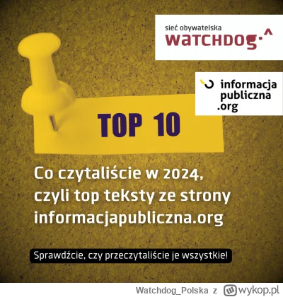 WatchdogPolska - Dawno nie było nas tu tak często, ale koniec roku zobowiązuje, więc ...